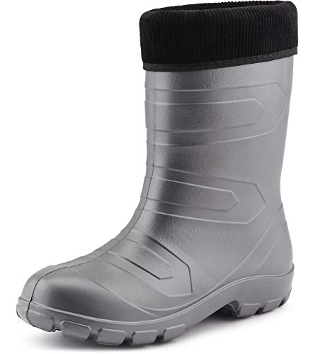 Ladeheid Damen Thermo Eva Gummistiefel federleicht LALMG879(Silber/Schwarz, 36 EU) von Ladeheid