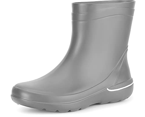 Ladeheid Gummistiefel Damen federleichte Eva Regenstiefel wasserdichte Regenschuhe LA-CA-07 (Grau, 39 EU) von Ladeheid
