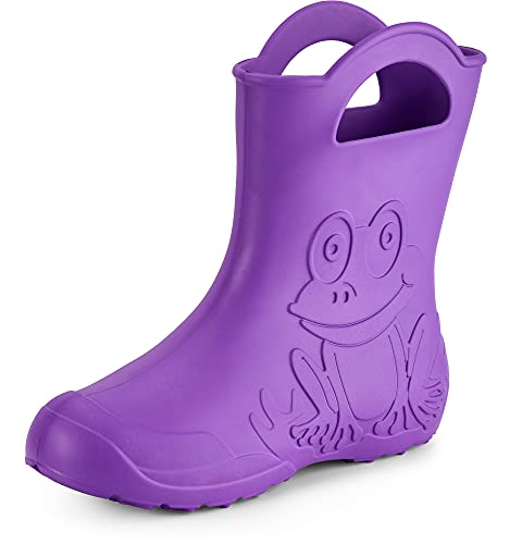 Ladeheid Eva Gummistiefel Damen federleichte wasserdichte Damenschuhe Regenschuhe LA-CA-09 (Lilla, 38/39 EU) von Ladeheid