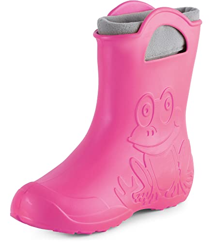 Ladeheid Damen federleichte EVA Gummistiefel Winter Regenschuhe gefüttert LA-CA-12 (Rosa, 36/37 EU) von Ladeheid