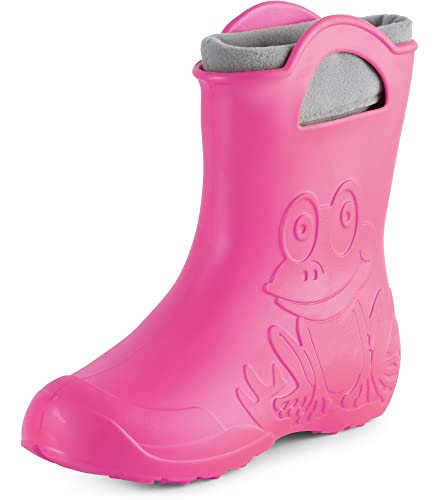 Ladeheid Damen federleichte Eva Gummistiefel Winter Regenschuhe gefüttert LA-CA-12 (Rosa, 36/37 EU) von Ladeheid