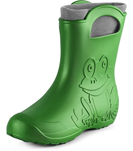 Ladeheid Damen federleichte Eva Gummistiefel Winter Regenschuhe gefüttert LA-CA-12 (Smaragdgrün, 36/37 EU) von Ladeheid