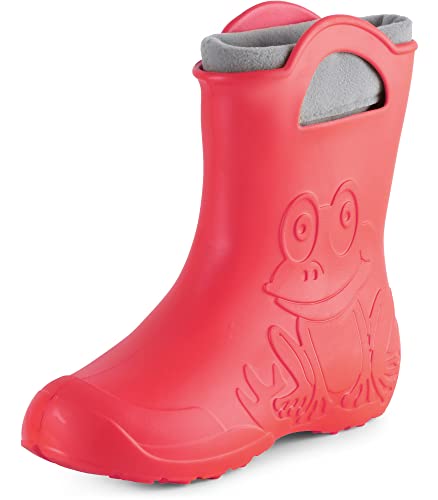 Ladeheid Damen federleichte Eva Gummistiefel Winter Regenschuhe gefüttert LA-CA-12 (Korall, 38/39 EU) von Ladeheid