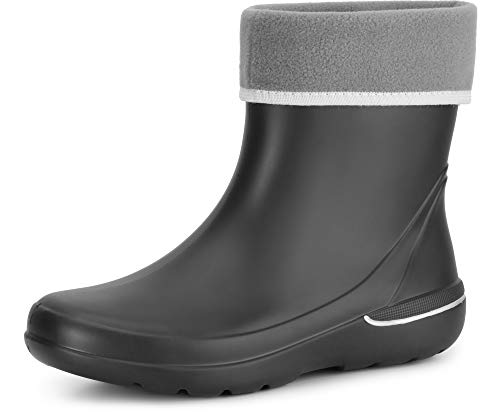 Ladeheid Damen federleichte Eva Thermo Gummistiefel gefüttert LA-CA-08 (Schwarz, 37 EU) von Ladeheid