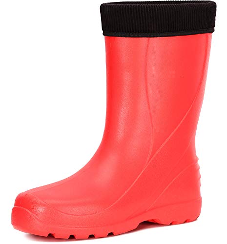 Ladeheid Damen leichte Eva Thermo Gummistiefel Regenstiefel LADW002 (Rot, 38 EU) von Ladeheid