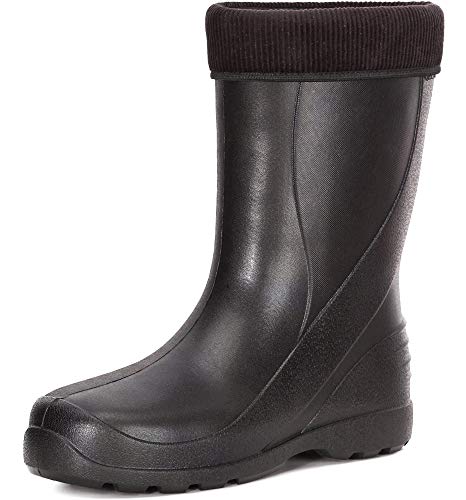 Ladeheid Damen leichte Eva Thermo Gummistiefel Regenstiefel LADW002 (Schwarz, 39 EU) von Ladeheid