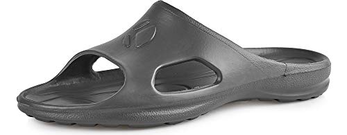 Ladeheid Damen leichte Eva Badelatschen Gartenschuhe Badepantolette Badeschuhe KL039D (Graphit, 38 EU) von Ladeheid