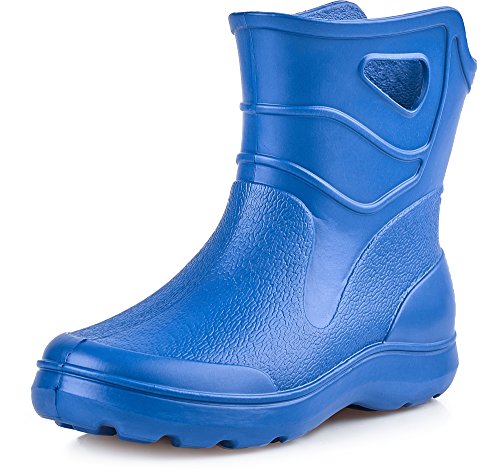Ladeheid Gummistiefel Damen leichte Eva wasserfeste Schuhe Damen Bequeme und komfortable Gummischuhe KL027D (Blau, 39 EU) von Ladeheid