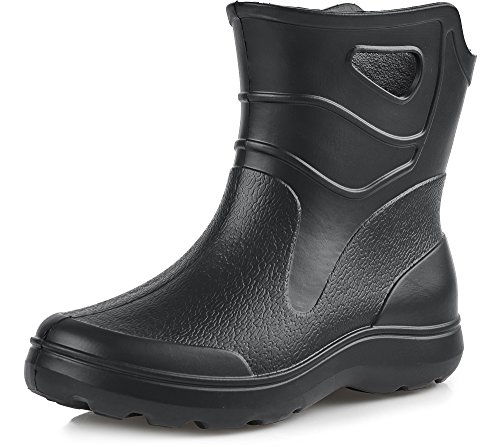 Ladeheid Gummistiefel Damen leichte Eva wasserfeste Schuhe Damen Bequeme und komfortable Gummischuhe KL027D (Schwarz, 39 EU) von Ladeheid