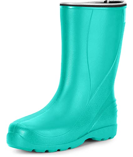 Ladeheid Damen leichte Eva Gummistiefel Regenstiefel LADW005 (Türkis9910, 41 EU) von Ladeheid