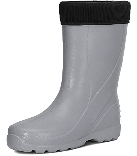 Ladeheid Damen leichte EVA Thermo Gummistiefel Regenstiefel LADW002 (Grau 2183, 36 EU) von Ladeheid