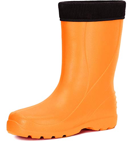 Ladeheid Damen leichte Eva Thermo Gummistiefel Regenstiefel LADW002 (Orange, 36 EU) von Ladeheid