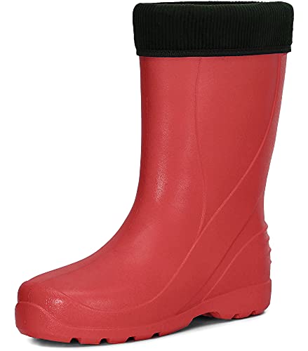 Ladeheid Damen leichte EVA Thermo Gummistiefel Regenstiefel LADW002 (Rot 1841, 36 EU) von Ladeheid