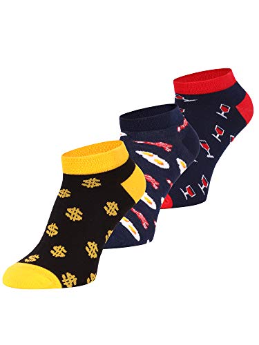 Ladeheid Damen und Herren 3er Pack Sneaker Socken AT005 (Mix-2 (3 Pack), 39-42) von Ladeheid