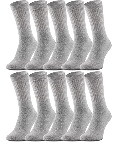 Ladeheid Damen und Herren 5er 10er 20er 30er Pack Socken aus Baumwolle AT007 (Grau (10 Pack), 47-50) von Ladeheid