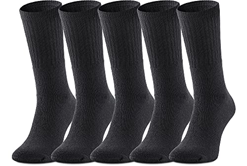 Ladeheid Damen und Herren 5er 10er 20er 30er Pack Socken aus Baumwolle AT007 (Schwarz (5 Pack), 35-38) von Ladeheid