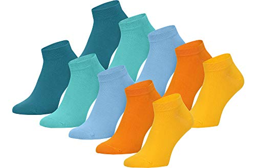 Ladeheid Damen und Herren 5er 10er Pack Sneaker Socken AT004 (Mix-1 (10 Pack), 43-46) von Ladeheid