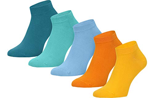 Ladeheid Damen und Herren 5er 10er Pack Sneaker Socken AT004 (Mix-1 (5 Pack), 43-46) von Ladeheid