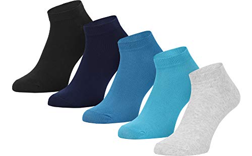 Ladeheid Damen und Herren 5er 10er Pack Sneaker Socken AT004 (Mix-3 (5 Pack), 35-38) von Ladeheid