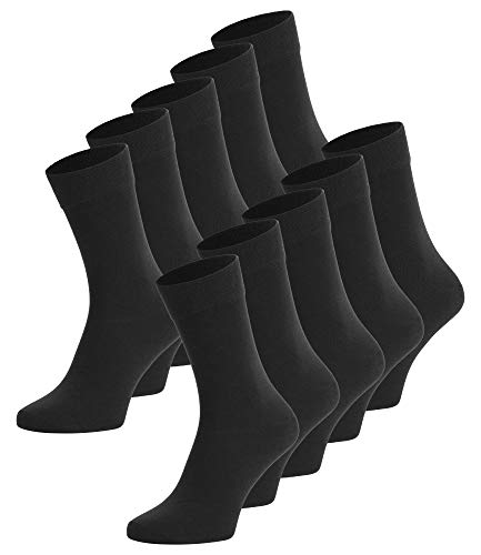 Ladeheid Damen und Herren 5er 10er Pack Socken AT002 (Schwarz (10 Pack), 39-42) von Ladeheid