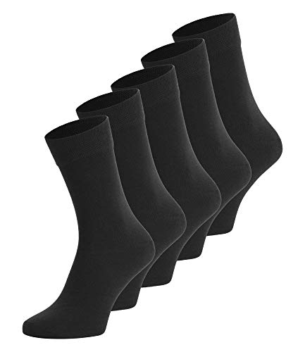 Ladeheid Damen und Herren 5er 10er Pack Socken AT002 (Schwarz (5 Pack), 43-46) von Ladeheid