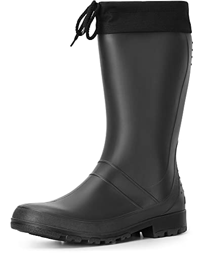 Ladeheid Damen und Herren PVC Gummistiefel LA-958 (Schwarz, 46 EU) von Ladeheid