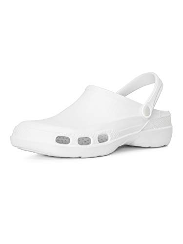 Ladeheid Damen und Herren federleichte Eva Clogs LA-885 (Weiß, 37 EU) von Ladeheid