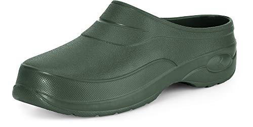 Ladeheid Damen und Herren leichte Eva Clogs Gartenclogs Gartenschuhe KL037 (Dunkelgrün, 38 EU) von Ladeheid