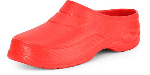 Ladeheid Damen und Herren leichte Eva Clogs Gartenclogs Gartenschuhe KL037 (Rot, 36 EU) von Ladeheid