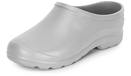 Ladeheid Gartenschuhe Damen und Herren leichte Eva Clogs Bequeme Hausschuhe & Gartenclogs LADW001 (Grau 2183, 36 EU) von Ladeheid