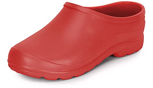 Ladeheid Gartenschuhe Damen und Herren leichte Eva Clogs Bequeme Hausschuhe & Gartenclogs LADW001 (Rot 1841, 37 EU) von Ladeheid