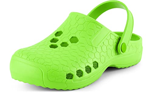 Ladeheid Damen und Herren leichte Eva Clogs Gartenclogs Gartenschuhe offen LADW008 (NeonGrün4173, 38 EU) von Ladeheid