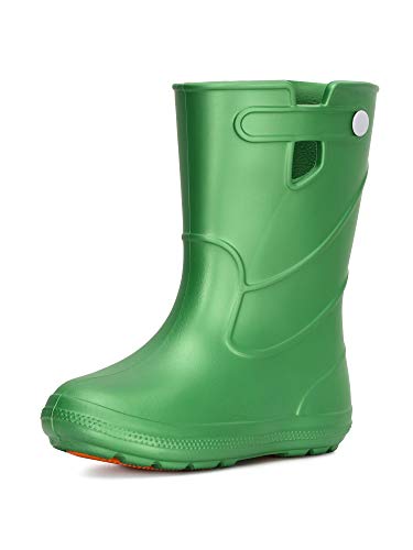 Ladeheid EVA Kinder Jungen Mädchen Jugendliche Gummistiefel Regenschuhe LA-CA-05 (Smaragdgrün, 32/33 EU) von Ladeheid