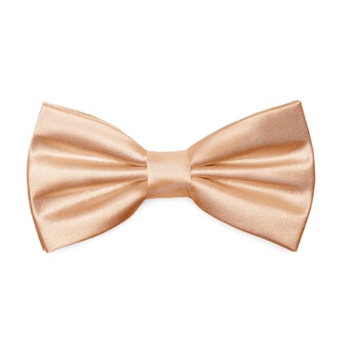 Ladeheid Elegante Herren Fliege - Hochwertig, Glänzend, Verstellbar, Perfekt für Hochzeit, Party, Büro. Ideal für Männer, Frauen, Teenager BMS (12cm x 6cm, Kupfer) von Ladeheid