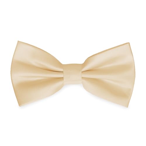 Ladeheid Elegante Herren Fliege - Hochwertig, Matt, Verstellbar, Perfekt für Hochzeit, Party, Büro. Ideal für Männer, Frauen, Teenager BMM (12cm x 6cm, Beige) von Ladeheid