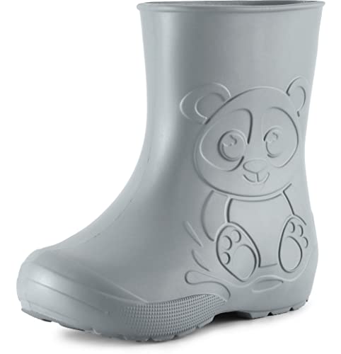 Ladeheid Gummistiefel Kinder EVA federleichte Regenschuhe für Jungen und Mädchen LA-CA-10 (Grau, 30/31 EU) von Ladeheid