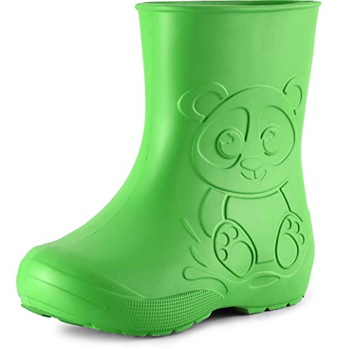 Ladeheid Gummistiefel Kinder Eva federleichte Regenschuhe für Jungen und Mädchen LA-CA-10 (Grün, 30/31 EU) von Ladeheid