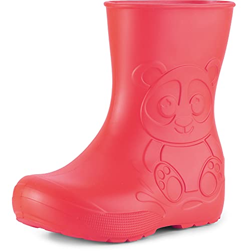 Ladeheid Gummistiefel Kinder EVA federleichte Regenschuhe für Jungen und Mädchen LA-CA-10 (Korall, 32/33 EU) von Ladeheid