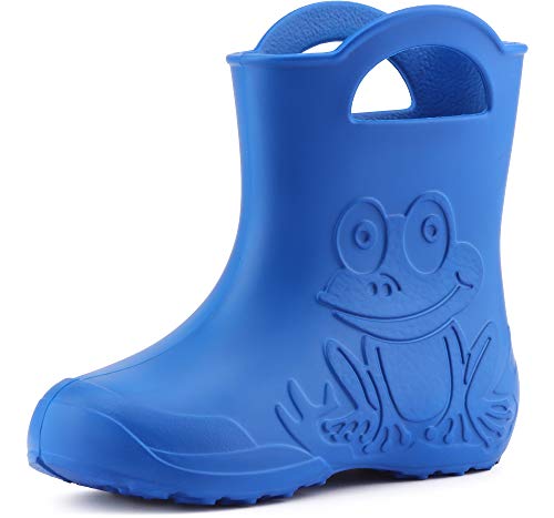 Ladeheid Eva federleichte Kinder Gummistiefel für Jungen und Mädchen Regenschuhe LA-CA-01 (Blau, 22/23 EU) von Ladeheid