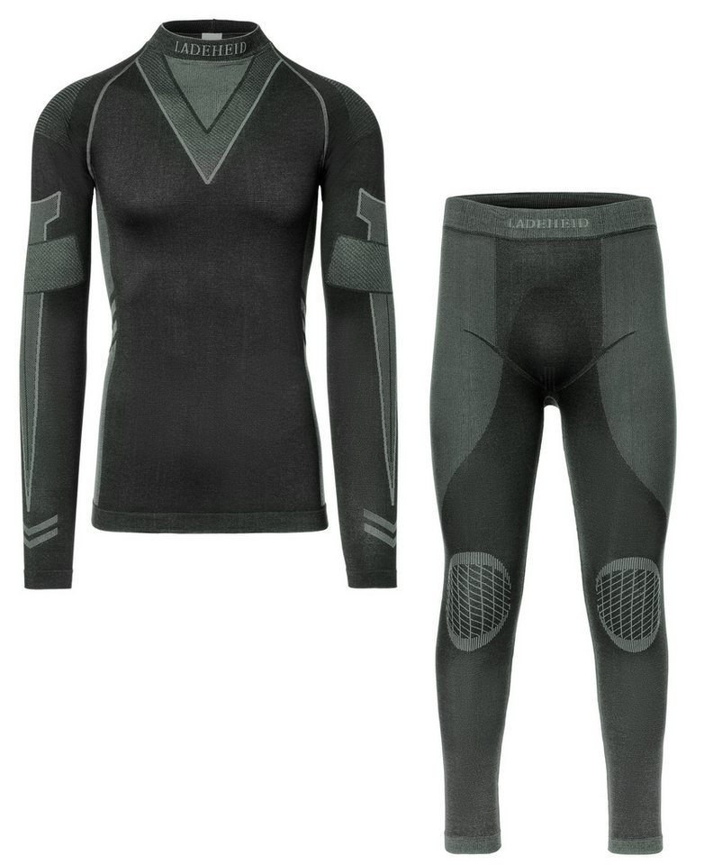 Ladeheid Funktionsunterhemd Herren Funktionsunterwäsche SET Shirt Unterhose Thermoaktiv LAGI003 (Set, mit Funktionsunterhose) von Ladeheid