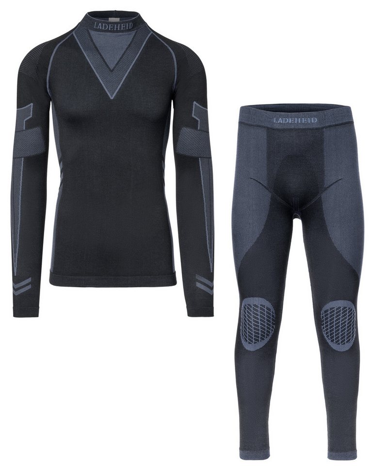 Ladeheid Funktionsunterhemd Herren Funktionsunterwäsche SET Shirt Unterhose Thermoaktiv LAGI003 (Set, mit Funktionsunterhose) von Ladeheid