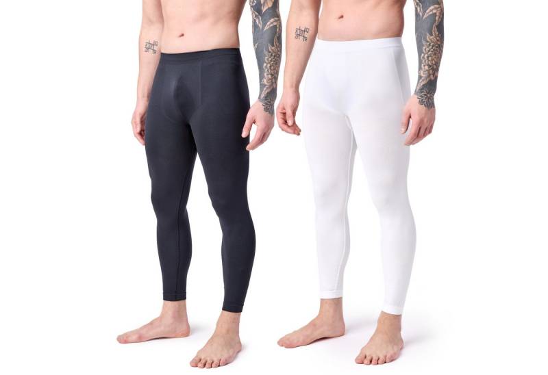 Ladeheid Funktionsunterhose 2er Pack Lange Unterhosen Herren für Winter Sport Ski Outdoor LA40-260 (1-St) von Ladeheid