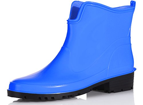 Ladeheid Gummistiefel Damen Kurz Wasserdicht Damenschuhe Elegant und Bequem LA-930 (Blau, 42 EU) von Ladeheid