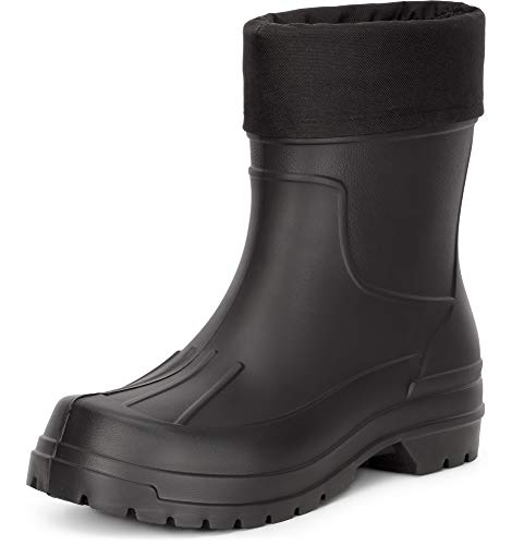 Ladeheid Gummistiefel Herren halbhoch federleichte Eva Thermo gefüttert LA-765 (Schwarz, 47 EU) von Ladeheid