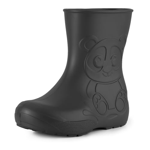 Ladeheid Gummistiefel Kinder EVA federleichte Regenschuhe für Jungen und Mädchen LA-CA-10 (Carbone, 32/33 EU) von Ladeheid