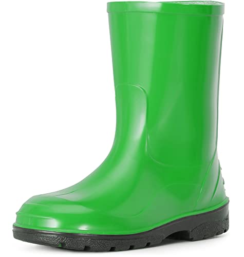 Ladeheid Gummistiefel Kinder Hohe wasserdichte Regenstiefel für Jungen und Mädchen LA-939 (Grün-2, 32 EU) von Ladeheid
