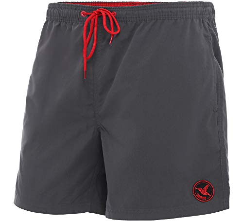 Ladeheid Badehose Herren Bequeme Badeshorts mit Seitentaschen und Schnürchen Badeshorts Herren mit Netzfütterung Perfekt für Sommer, Strand und Schwimmbad LA40-128 (Graphit, Medium) von Ladeheid