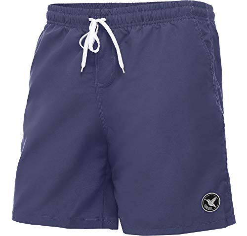 Ladeheid Badehose Herren Bequeme Badeshorts mit Breitem Gummi Schnürchen im Bund und Taschen Schwimmhose Boardshorts LA40-129 (Dunklejeans 2X-Large) von Ladeheid