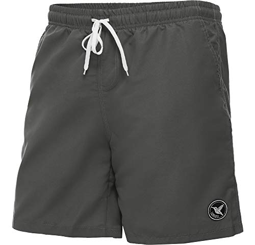 Ladeheid Badehose Herren Bequeme Badeshorts mit Breitem Gummi Schnürchen im Bund und Taschen Schwimmhose Boardshorts LA40-129 (Graphit 2X-Large) von Ladeheid