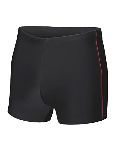 Ladeheid Herren Badehose Badeshorts Beachshorts Schwimmhose LA40-168 (173-Schwarz/Rot, L) von Ladeheid